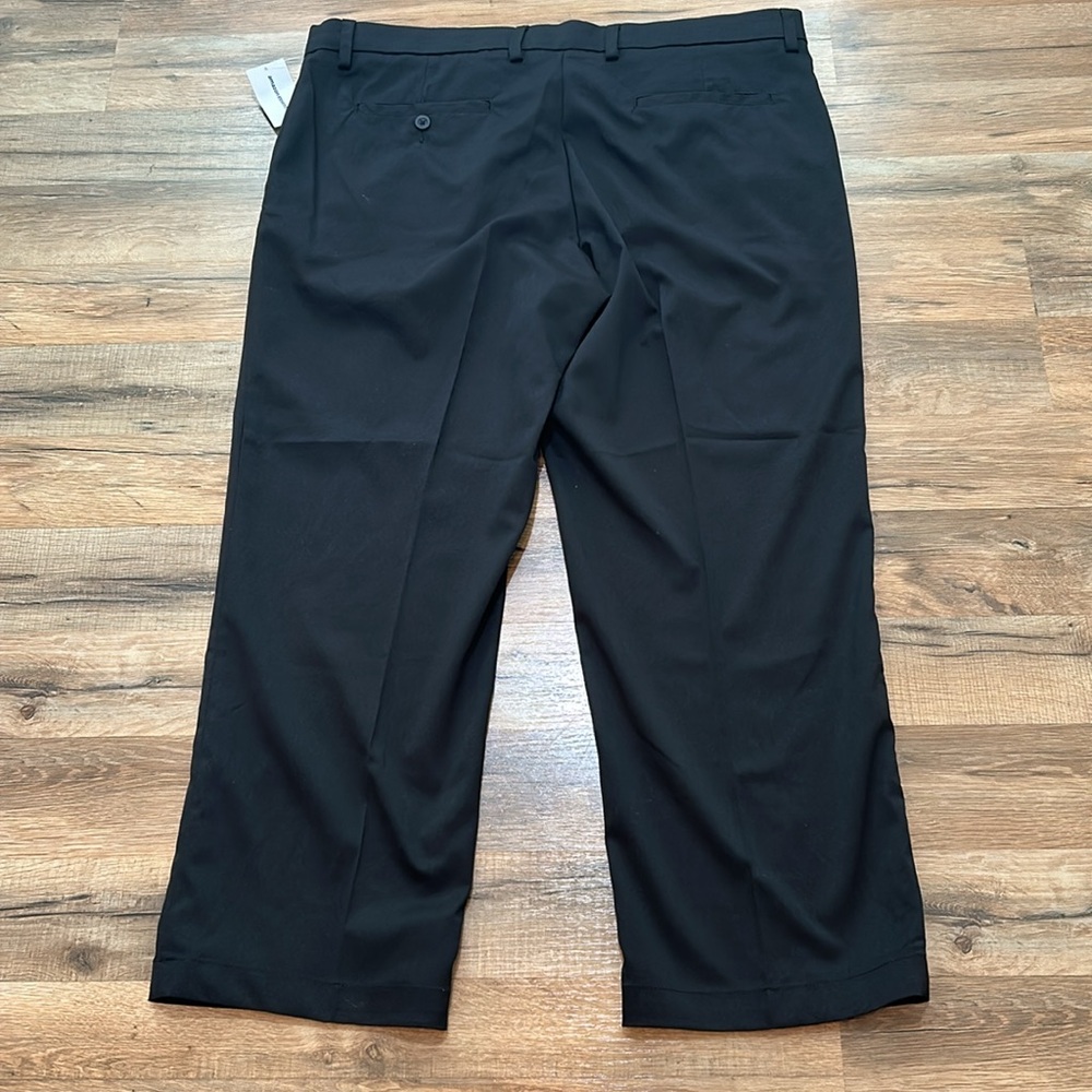 AMAZON ESSENTIAL CHINO PANTS CLASSIC FIT BLACK NEW 38W x 28L - Picture 2 of 14